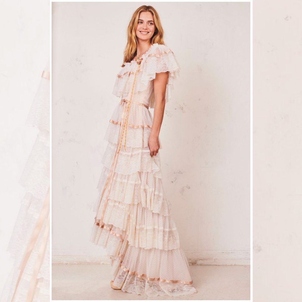 LoveShackFancy LIMITED EDITION RARE Fabia Wedding Dress Gown - Picture 4 of 16